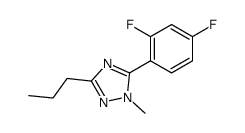 5-(2,4-difluorophenyl)-1-methyl-3-propyl-1,2,4-triazole结构式