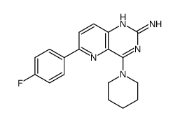 6-(4-fluorophenyl)-4-piperidin-1-ylpyrido[3,2-d]pyrimidin-2-amine结构式