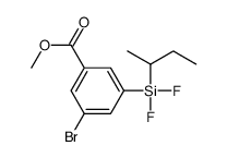 methyl 3-bromo-5-[butan-2-yl(difluoro)silyl]benzoate结构式