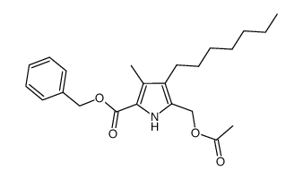 benzyl 5-(acetoxymethyl)-4-heptyl-3-methyl-1H-pyrrole-2-carboxylate结构式