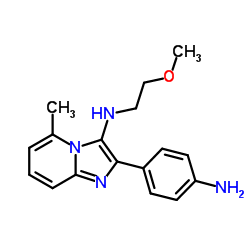 2-(4-Aminophenyl)-N-(2-methoxyethyl)-5-methylimidazo[1,2-a]pyridin-3-amine Structure