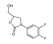 (5S)-3-(3,4-difluorophenyl)-5-(hydroxymethyl)-1,3-oxazolidin-2-one结构式