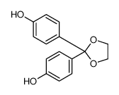 4-[2-(4-hydroxyphenyl)-1,3-dioxolan-2-yl]phenol结构式