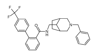 N-[(3-Benzyl-3-azabicyclo[3.2.1]oct-8-yl)methyl]-4'-(trifluoromethyl)biphenyl-2-carboxamide结构式