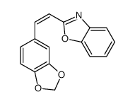 2-[2-(1,3-benzodioxol-5-yl)ethenyl]-1,3-benzoxazole结构式