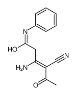 3-amino-4-cyano-5-oxo-N-phenylhex-3-enamide结构式