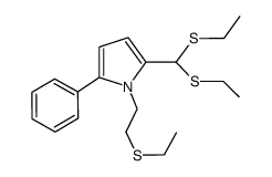 2-[bis(ethylsulfanyl)methyl]-1-(2-ethylthioethyl)-5-phenylpyrrole Structure