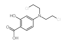 4-[bis(2-chloroethyl)amino]-2-hydroxy-benzoic acid结构式