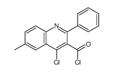 4-chloro-6-methyl-2-phenylquinoline-3-carbonyl chloride结构式