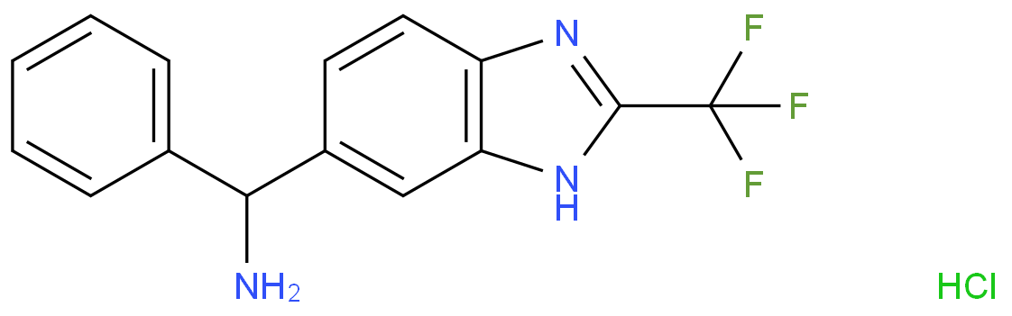 1H-Benzimidazole-6-methanamine, α-phenyl-2-(trifluoromethyl)- Structure