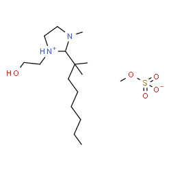 2-(dimethylheptyl)-4,5-dihydro-1-(2-hydroxyethyl)-3-methyl-1H-imidazolium methyl sulphate结构式