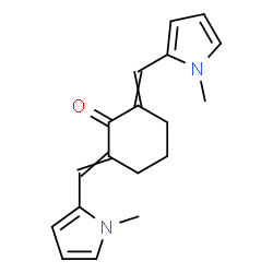 2,6-bis[(1-methyl-1H-pyrrol-2-yl)methylene]cyclohexan-1-one结构式