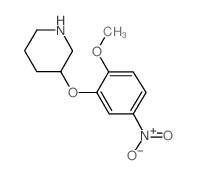 3-(2-Methoxy-5-nitrophenoxy)piperidine Structure