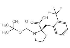 (R)-1-(TERT-BUTOXYCARBONYL)-2-(2-(TRIFLUOROMETHYL)BENZYL)PYRROLIDINE-2-CARBOXYLIC ACID Structure