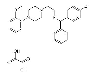 1-[2-[(4-chlorophenyl)-phenylmethyl]sulfanylethyl]-4-(2-methoxyphenyl)piperazine,oxalic acid Structure