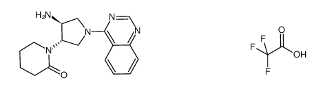 1-((3S,4S)-4-amino-1-(quinazolin-4-yl)pyrrolidin-3-yl)piperidin-2-one trifluoroacetate结构式