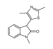 3-(2,4-dimethylthiazol-5-yl)-1-methylindolin-2-one Structure