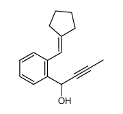 1-(2-(cyclopentylidenemethyl)phenyl)but-2-yn-1-ol Structure