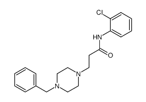 3-(4-Benzyl-piperazin-1-yl)-N-(2-chloro-phenyl)-propionamide结构式