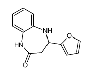 2-(furan-2-yl)-1,2,3,5-tetrahydro-1,5-benzodiazepin-4-one结构式