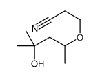 3-(4-hydroxy-4-methylpentan-2-yl)oxypropanenitrile结构式