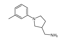 [1-(3-methylphenyl)pyrrolidin-3-yl]methanamine structure