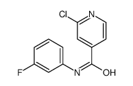 2-chloro-N-(3-fluorophenyl)pyridine-4-carboxamide结构式
