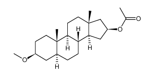 3β-Methoxy-16β-acetoxy-5α-androstan结构式