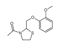 1-[2-[(2-methoxyphenoxy)methyl]-1,3-thiazolidin-3-yl]ethanone结构式