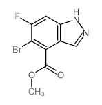 methyl 5-bromo-6-fluoro-1H-indazole-4-carboxylate Structure