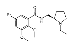 (+)-(R)-5-bromo-N-<(1-ethyl-2-pyrrolidinyl)methyl>-2,3-dimethoxybenzamide Structure