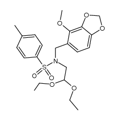 N-(2-methoxy-3,4-methylenedioxybenzyl)-N-(p-toluene-sulfonyl)aminoacetaldehyde diethylacetal Structure