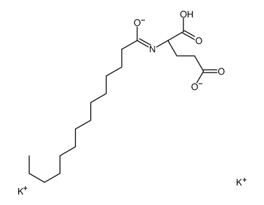 dipotassium,(2S)-2-(tetradecanoylamino)pentanedioate Structure