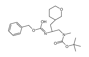 ((s)-2-(((苄氧基)羰基)氨基)-3-((r)-四氢-2H-吡喃-3-基)丙基)(甲基)氨基甲酸叔丁酯结构式