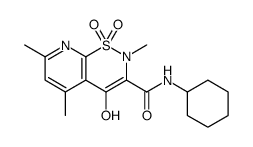 N-cyclohexyl-4-hydroxy-2,5,7-trimethyl-1,1-dioxopyrido[3,2-e]thiazine-3-carboxamide Structure