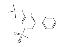 (2S)-2-[(叔丁氧基羰基)氨基]-2-苯乙基甲磺酸酯结构式
