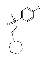 (E)-1-(2-((4-chlorophenyl)sulfonyl)vinyl)piperidine Structure