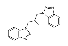N,N-bis[(benzotriazol-1-yl)methyl]methylamine结构式