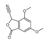 5,7-dimethoxy-3-oxo-1H-2-benzofuran-1-carbonitrile结构式