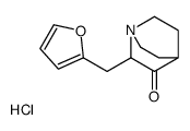 2-(furan-2-ylmethyl)-1-azoniabicyclo[2.2.2]octan-3-one,chloride Structure