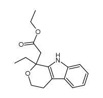 (1-ethyl-1,3,4,9-tetrahydro-pyrano[3,4-b]indol-1-yl)-acetic acid ethyl ester结构式