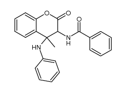 3-N-benzoylamino-4-anilino-4-methyl-3,4-dihydrocoumarin Structure