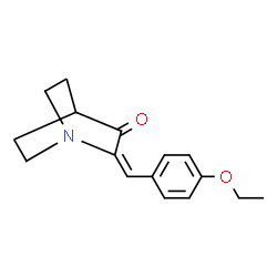 (2E)-2-(4-ethoxybenzylidene)-1-azabicyclo[2.2.2]octan-3-one结构式