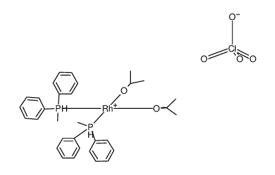 {rhodium(diphenylmethylphosphine)2(acetone)2}perchlorate Structure