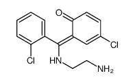 6-[(2-aminoethylamino)-(2-chlorophenyl)methylidene]-4-chlorocyclohexa-2,4-dien-1-one结构式