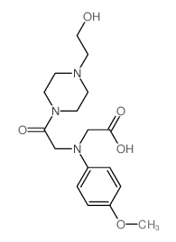 [{2-[4-(2-Hydroxyethyl)piperazin-1-yl]-2-oxoethyl}(4-methoxyphenyl)amino]acetic acid结构式