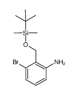 3-bromo-2-[[tert-butyl(dimethyl)silyl]oxymethyl] aniline结构式