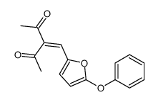 3-[(5-phenoxyfuran-2-yl)methylidene]pentane-2,4-dione Structure