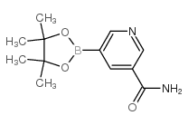 5-(4,4,5,5-四甲基-1,3,2-二氧杂环戊硼烷-2-基)烟酰胺结构式