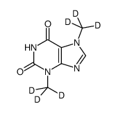 可可碱-D6 (二甲基-D6)结构式